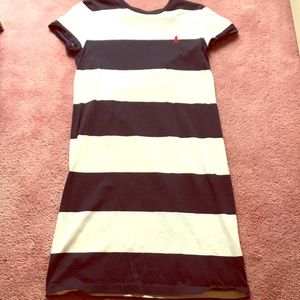 Polo striped soft tee shirt dress size medium!
